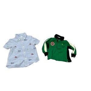 Ralph Lauren Baby Boys 18 Month Button Down Rugby Shirts Set Of 2